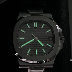 3KF A324SC Nautilus 5711 40mm Grey Dial Black Leather Strap - Image 4