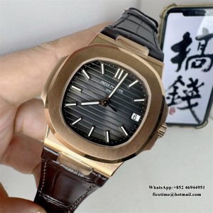 3KF A324SC Nautilus 5711 40mm RG Grey Dial Brown Leather Strap - Image 6