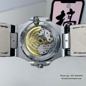 3KF A324SC Nautilus 5711 40mm Green Dial Black Leather Strap - Image 5