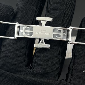 PPF A324SC Nautilus 7118 35.2mm Diamond Bezel Blue Dial SS Bracelet - Image 4