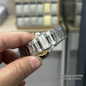 3KF A324SC Nautilus 7118 35.2mm Diamond Bezel White Dial SS Bracelet - Image 5