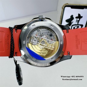 ZF A324SC Aquanaut 5167 40mm Black Dial Red Hand Red Rubber Strap - Image 3