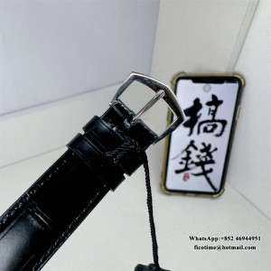 ZF A324SC Calatrava 5227 39mm White Dial Black Leather Strap - Image 2