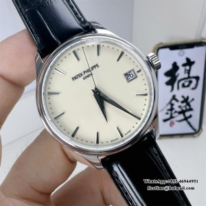 ZF A324SC Calatrava 5227 39mm White Dial Black Leather Strap - Image 3