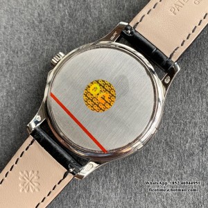 ZF A324SC Calatrava 5227 39mm Black Dial Black Leather Strap - Image 2