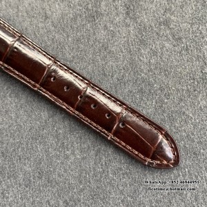 ZF A324SC Calatrava 5227 39mm YG White Dial Brown Leather Strap - Image 2