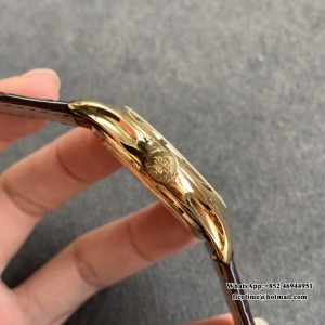 ZF A324SC Calatrava 5227 39mm YG White Dial Brown Leather Strap - Image 5