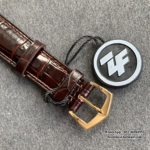 ZF A324SC Calatrava 5227 39mm YG White Dial Brown Leather Strap - Image 9