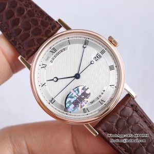 MKSF MY9015 Classique5177-12 38mm RG White Dial Brown Leather Strap - Image 3