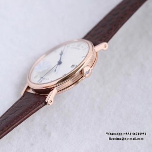 MKSF MY9015 Classique5177-12 38mm RG White Dial Brown Leather Strap - Image 8
