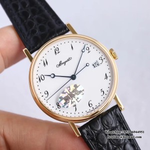 MKSF MY9015 Classique5177-29 38mm YG White Dial Black Leather Strap - Image 2