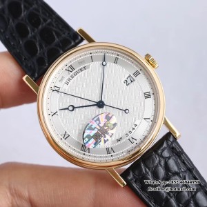 MKSF MY9015 Classique5177-12 38mm YG White Dial Black Leather Strap - Image 4