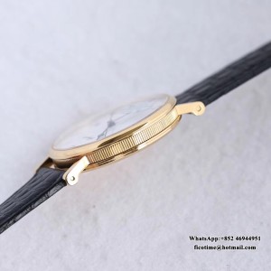 MKSF MY9015 Classique5177-12 38mm YG White Dial Black Leather Strap - Image 5
