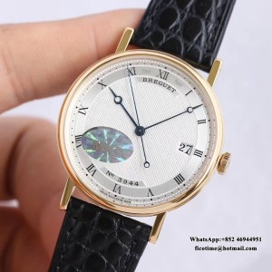 MKSF MY9015 Classique5177-12 38mm YG White Dial Black Leather Strap - Image 6