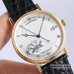 MKSF MY9015 Classique5177-12 38mm YG White Dial Black Leather Strap - Image 8