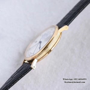 MKSF MY9015 Classique5177-15 38mm YG White Dial Black Leather Strap - Image 6