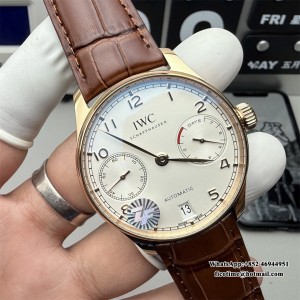 ZF A52850 IWC Portugieser 44mm IW503504 RG White Dial Brown Leather Strap - Image 3