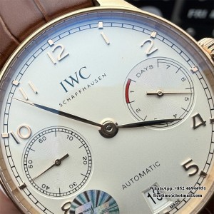 ZF A52850 IWC Portugieser 44mm IW503504 RG White Dial Brown Leather Strap - Image 6
