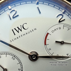 ZF A52850 IWC Portugieser 44mm IW503504 RG White Dial Brown Leather Strap - Image 9