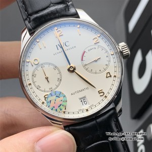 ZF A51011 IWC Portugieser 42mm IW503501 White Dial Black Leather Strap - Image 3
