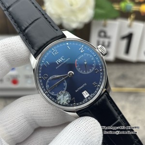 ZF A51011 IWC Portugieser 42mm IW500710 Blue Dial Black Leather Strap - Image 5