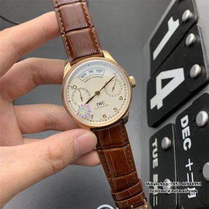 ZF A52850 IWC Portugieser 44mm IW503504 RG White Dial Brown Leather Strap - Image 5