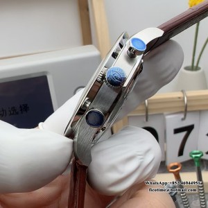 ZF A7750 IWC Portugieser Chrono 41mm IW371445 White Dial Brown Leather Strap - Image 2