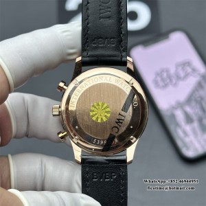 ZF A7750 IWC Portugieser Chrono 41mm IW371482 RG Grey Dial Black Leather Strap - Image 5