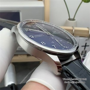 ZF A7750 IWC Portugieser Chrono 41mm IW371609 Black Dial Black Leather Strap - Image 5