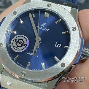 APSF A1110 Classic Fusion 42mm Blue Dial Blue Rubber Strap - Image 8