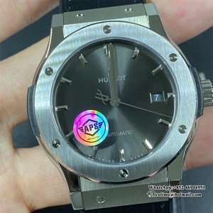 APSF A1110 Classic Fusion 42mm Grey Dial Black Rubber Strap - Image 4