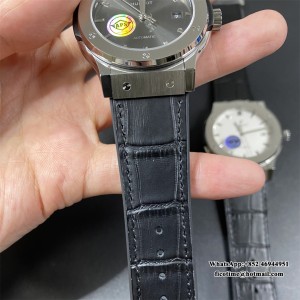 APSF A1110 Classic Fusion 42mm Grey Dial Black Rubber Strap - Image 7