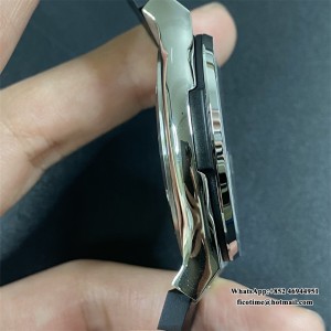 APSF A1110 Classic Fusion 42mm Black Dial Black Leather Strap - Image 3