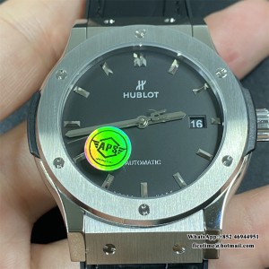 APSF A1110 Classic Fusion 42mm Black Dial Black Leather Strap - Image 4