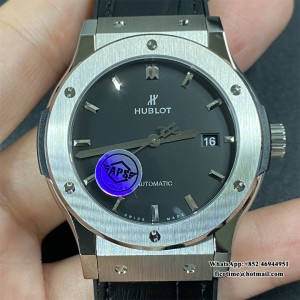 APSF A1110 Classic Fusion 42mm Black Dial Black Leather Strap - Image 8