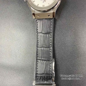 APSF A1110 Classic Fusion 42mm White Dial Black Leather Strap - Image 5