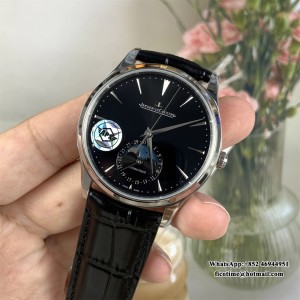 APSF A925 Master Ultra Thin Moon 39mm Black Dial Black Leather Strap - Image 9