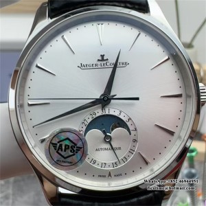 APSF A925 Master Ultra Thin Moon 39mm White Dial Black Leather Strap - Image 6