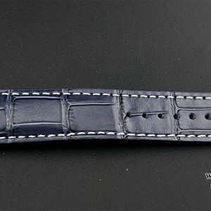 BLSF A7750 Breitling Chrono 42mm PREMIER B01 Blue Dial Blue Leather Strap - Image 2