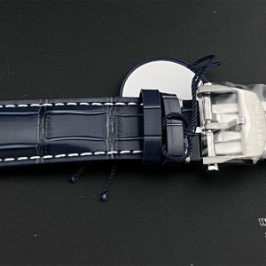 BLSF A7750 Breitling Chrono 42mm PREMIER B01 Blue Dial Blue Leather Strap - Image 3
