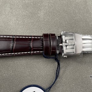 BLSF A7750 Breitling Chrono 43mm NAVITIMER B01 White Dial Brown Leather Strap - Image 2