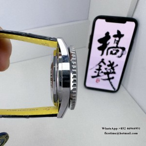 BLSF A7750 Breitling Chrono 43mm NAVITIMER B01 Ice Blue/Black Dial Black Leather Strap - Image 3