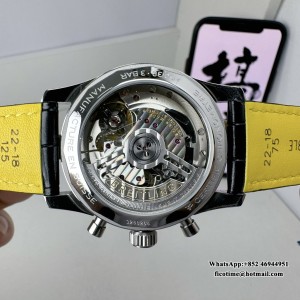 BLSF A7750 Breitling Chrono 43mm NAVITIMER B01 Ice Blue/Black Dial Black Leather Strap - Image 6