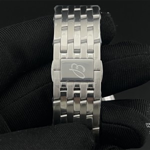 BLSF A7750 Breitling Chrono 43mm NAVITIMER B01 Champagne/Black Dial SS Bracelet - Image 4