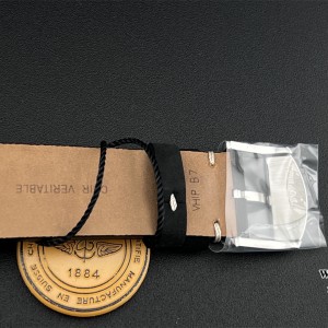 BLSF A7750 Breitling Chrono 43mm NAVITIMER B01 Black/White Dial Black Leather Strap - Image 5