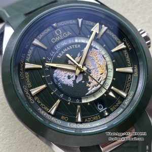VSF A8938 Aqua Terra 150M 43mm Worldtimer SS/RU Green Dial - Image 7