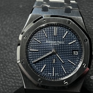 ZF A7121 Royal Oak 39MM 16202 Blue Textured Dial SS Bracelet - Image 5