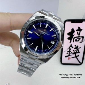 8F A5100 Overseas 4500V 41mm Blue Dial SS Bracelet - Image 3