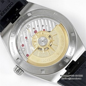 8F A5100 Overseas 4500V 41mm Black Dial Black Rubber Strap - Image 5