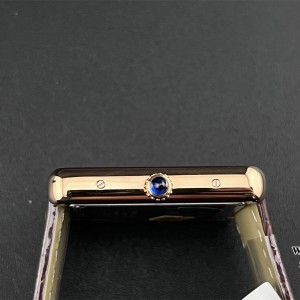 AF Quartz Tank Solo 27.4mm RG Brown Leather White Dial - Image 5